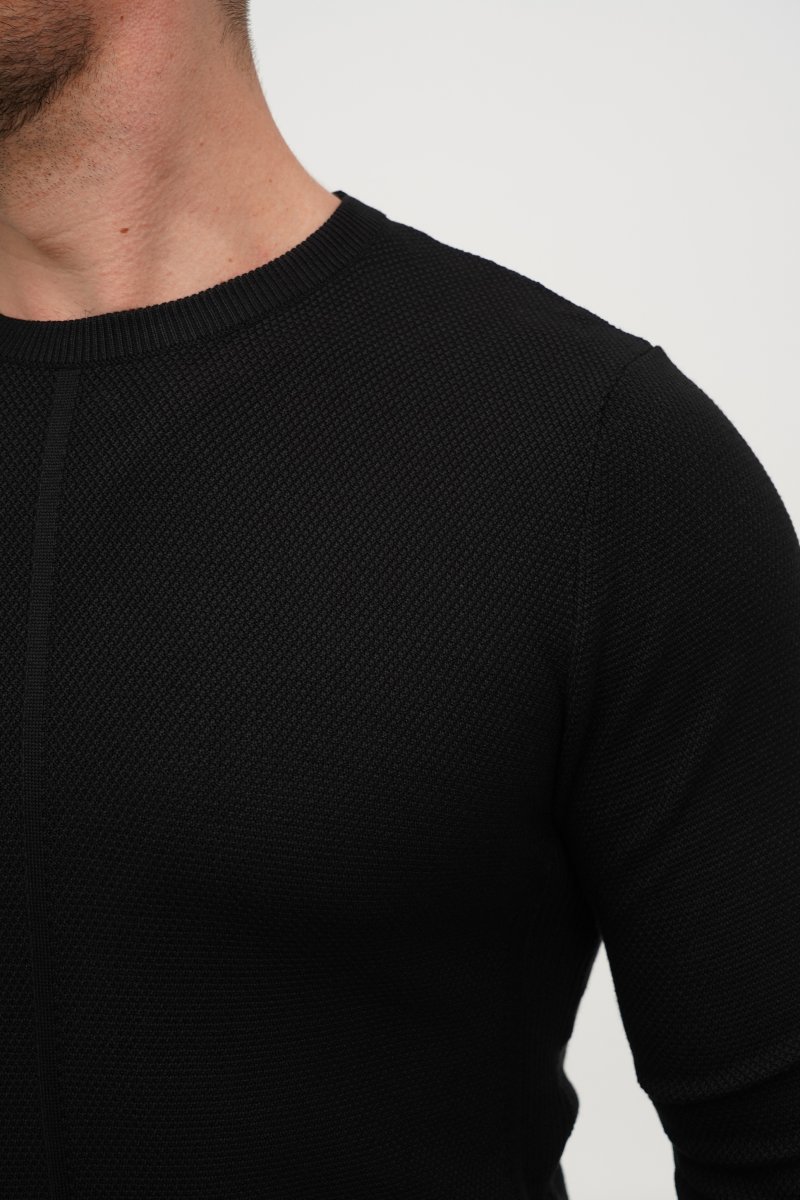 Свитер casual Trend Collection 4287 черный (BLACK) - Фото 2