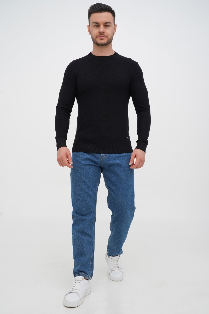 Светр casual Trend Collection 1230 Чорний (col.802) - Фото 