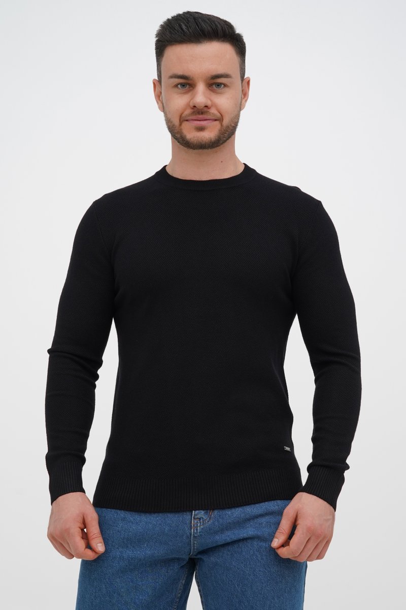 Светр casual Trend Collection 1230 Чорний (col.802) - Фото 6