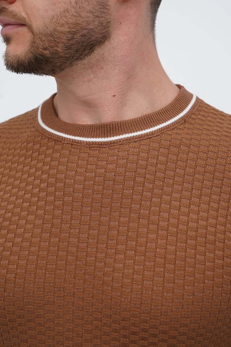 Свитер casual Trend Collection 1273 кофейный (col.967) - Фото 6