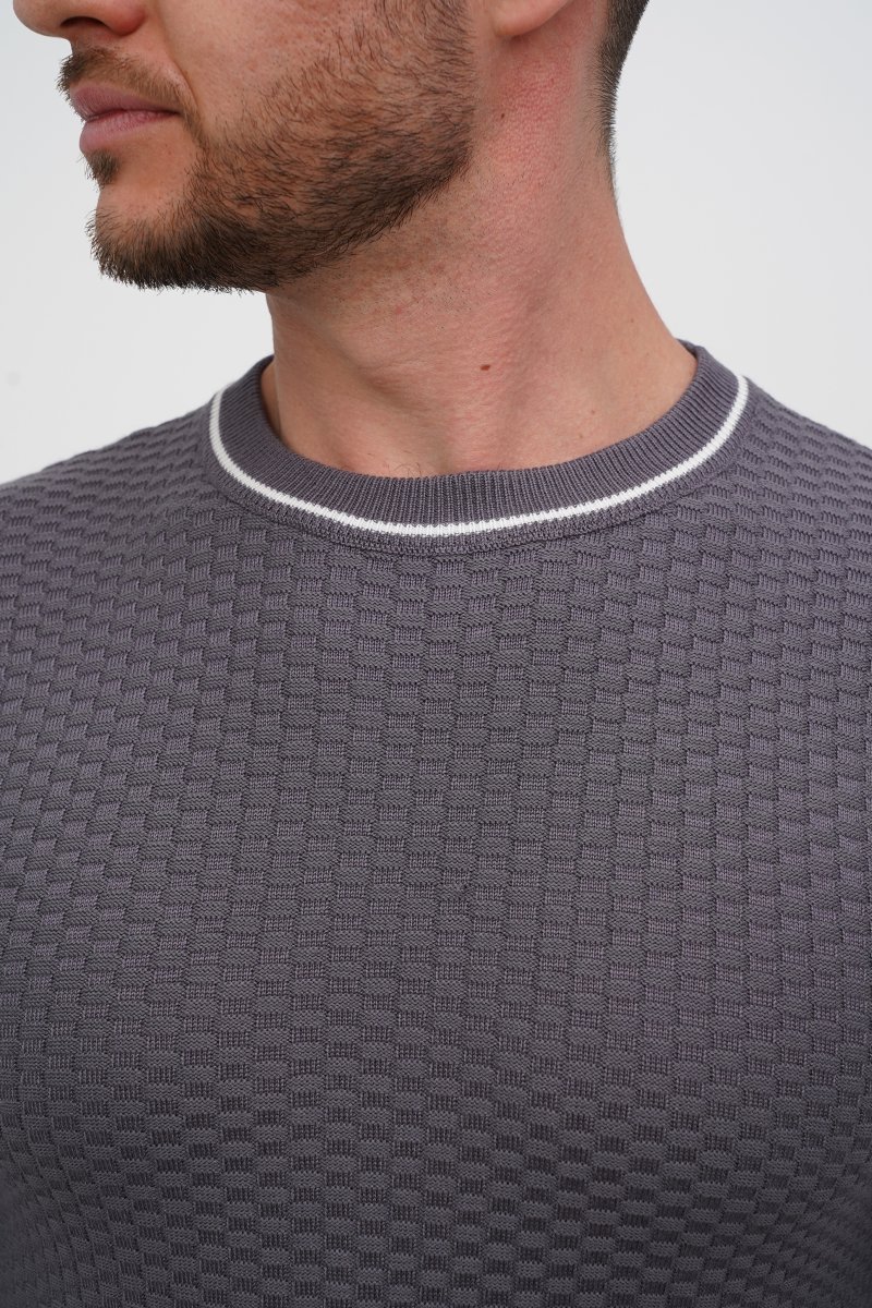 Свитер casual Trend Collection 1273 серый (col.731) - Фото 7