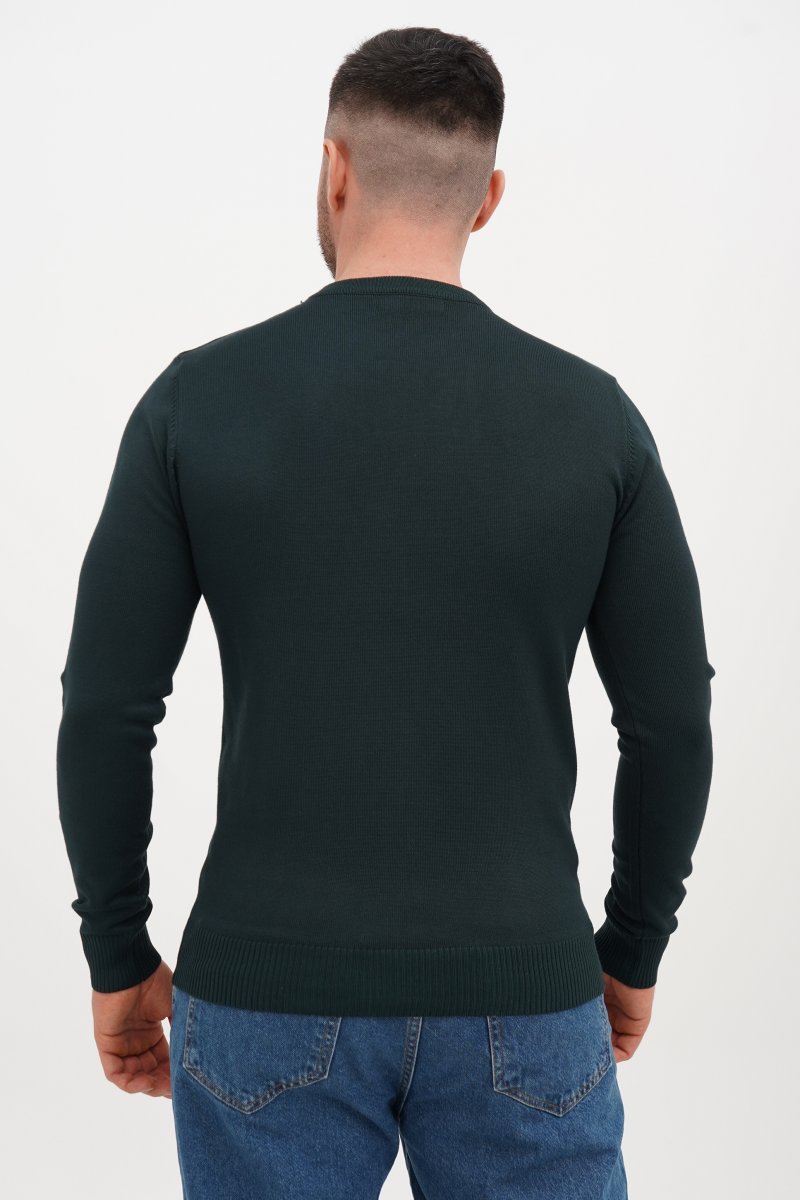 Свитер casual Trend Collection 4212 Темно-зеленый (GREEN) - Фото 2