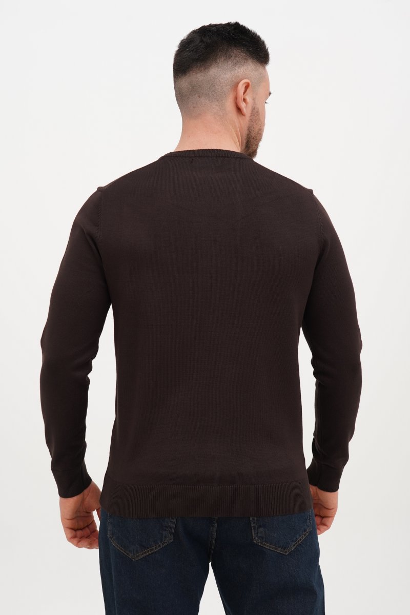 Свитер casual Trend Collection 4220 кофейный (COFFEE 977) - Фото 3