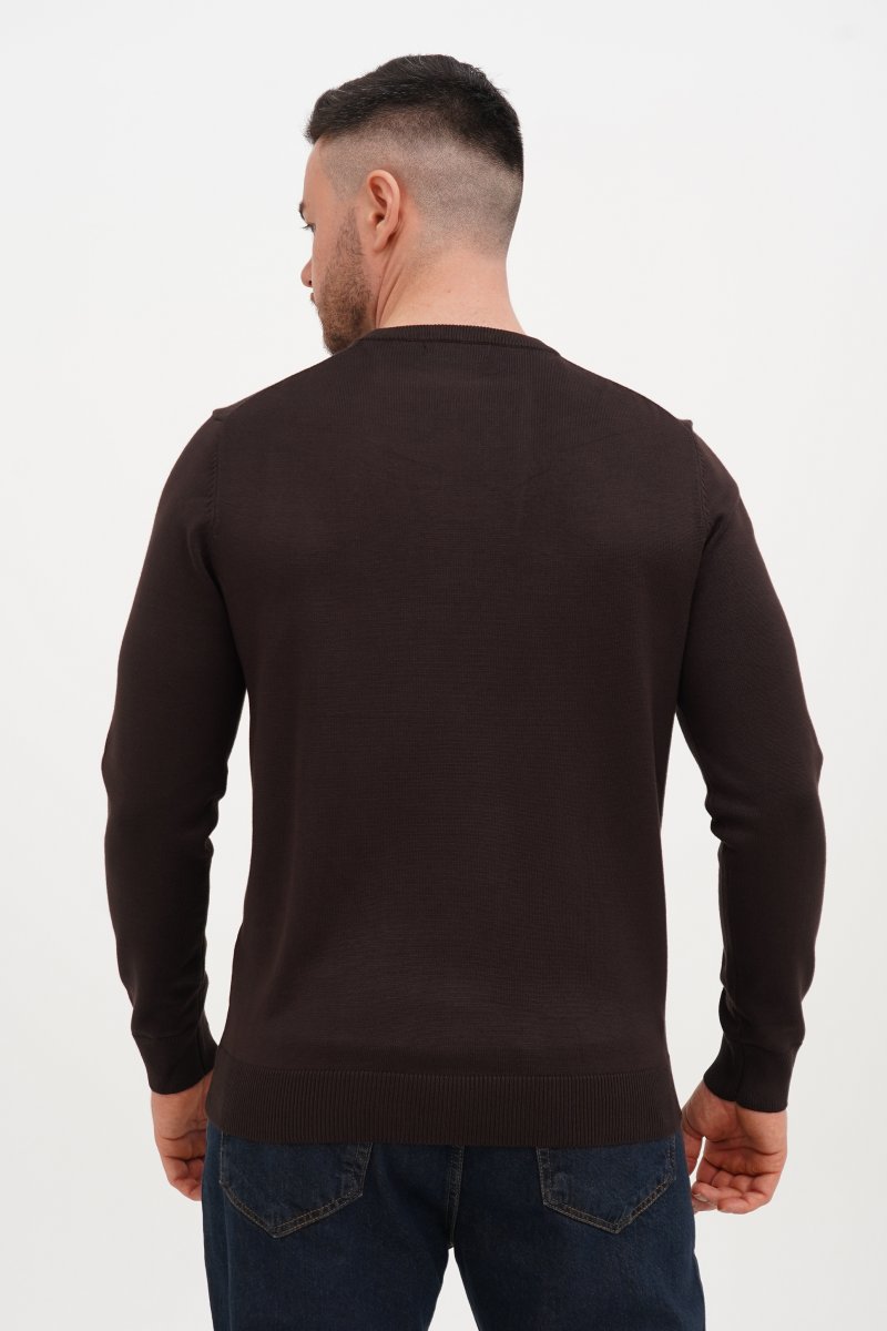 Свитер casual Trend Collection 4220 кофейный (COFFEE 977) - Фото 4