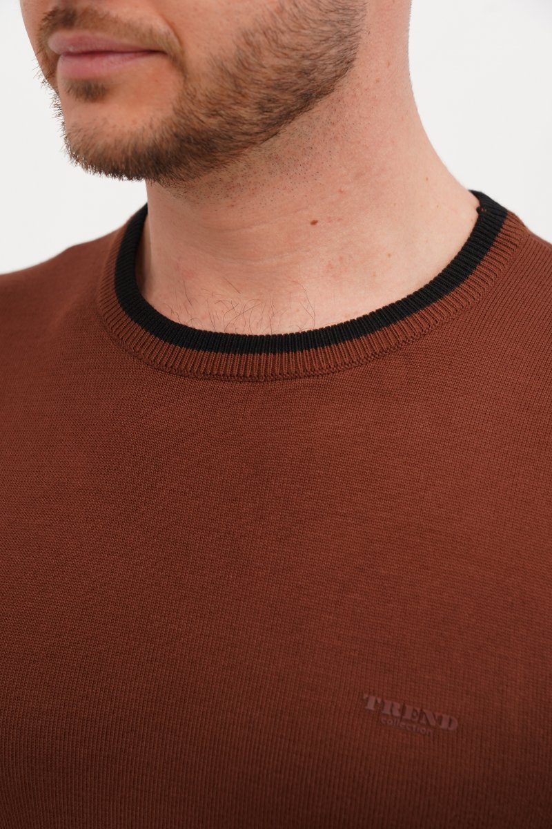 Свитер casual Trend Collection 3334 кофейный (COFFEE 928) - Фото 7