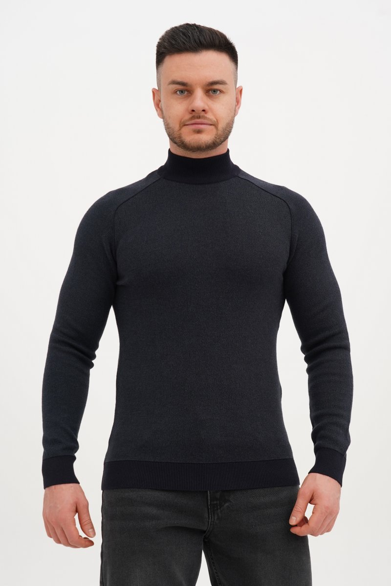 Гольф однотонний стійка Trend Collection 211476-2 Темно-зелений (LACI-CTN YESIL) - Фото 2