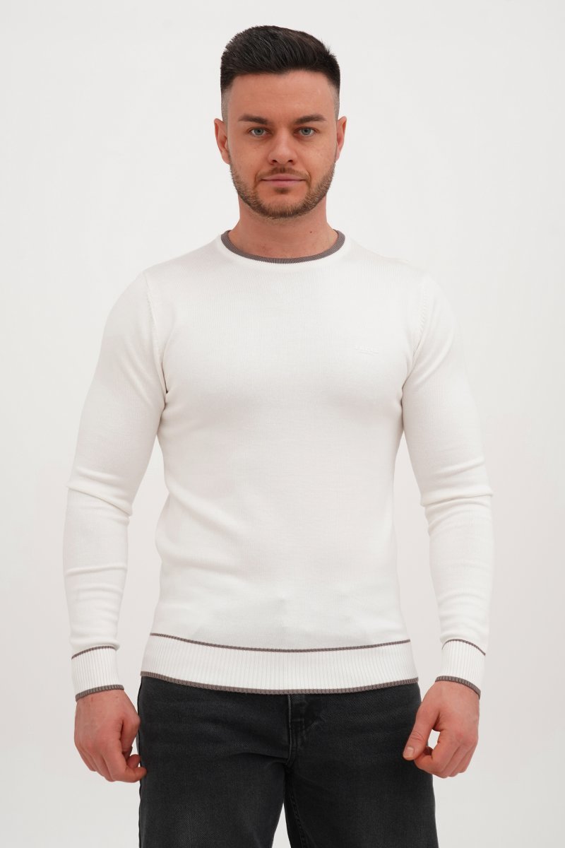 Свитер casual Trend Collection 3334 Белый (WHITE) - Фото 2