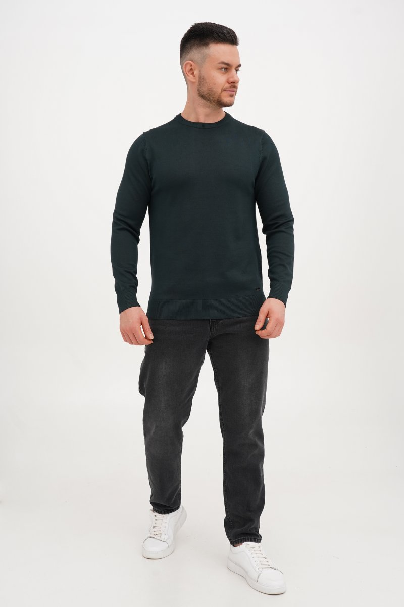 Свитер casual Trend Collection 4220 Темно-зеленый (GREEN 954) - Фото 1