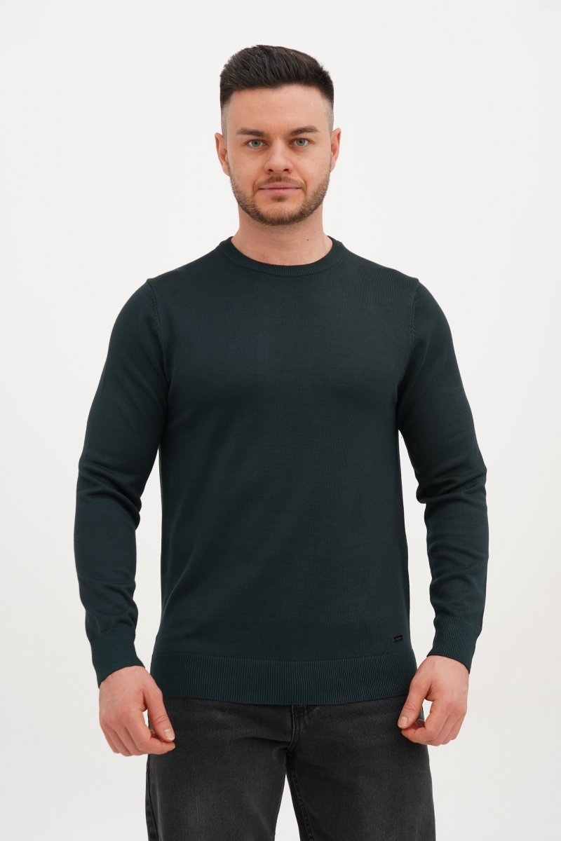 Свитер casual Trend Collection 4220 Темно-зеленый (GREEN 954) - Фото 2