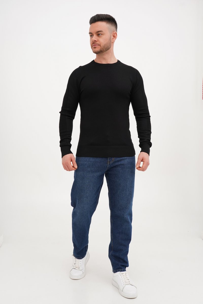 Светр casual Trend Collection 4203 Чорний (BLACK) - Фото 
