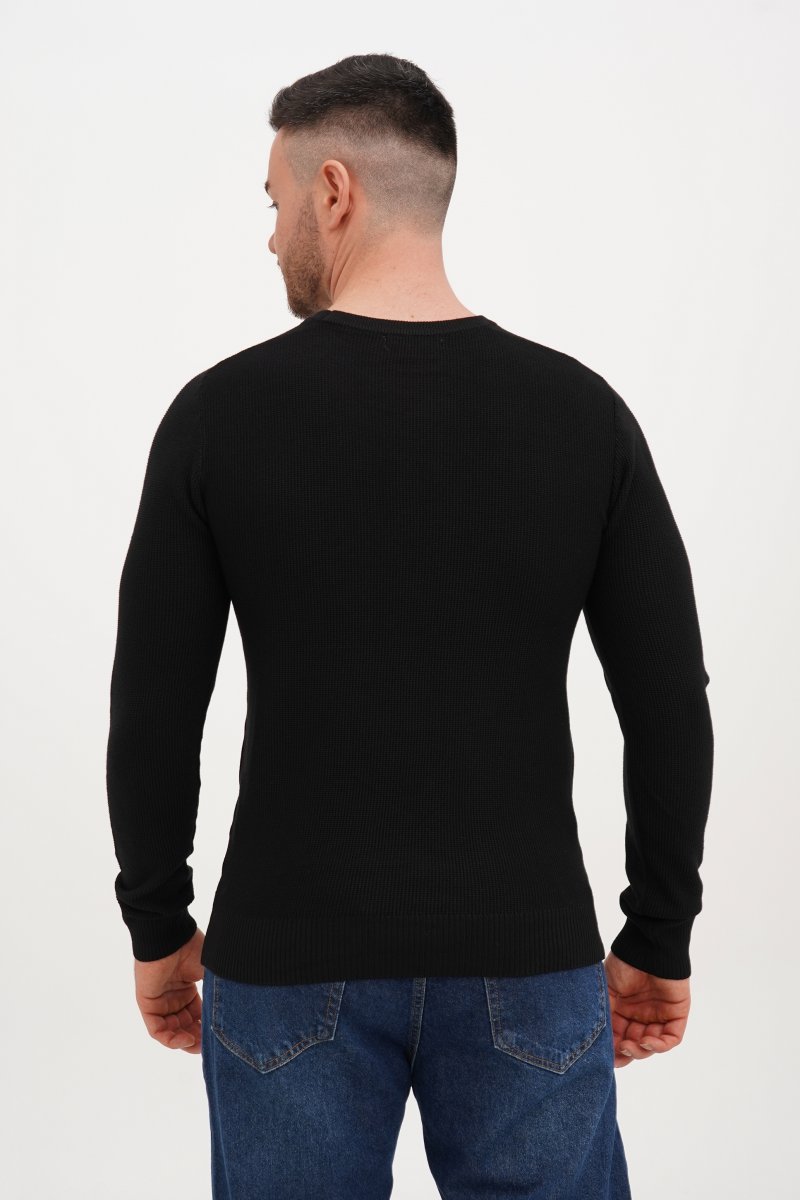 Светр casual Trend Collection 4203 Чорний (BLACK) - Фото 4