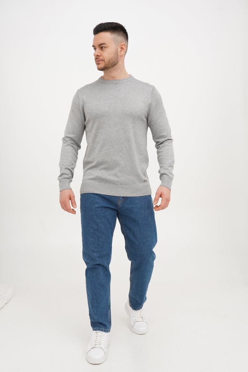 Свитер casual Trend Collection 4220 светло-серый (GREY 904) - Фото 