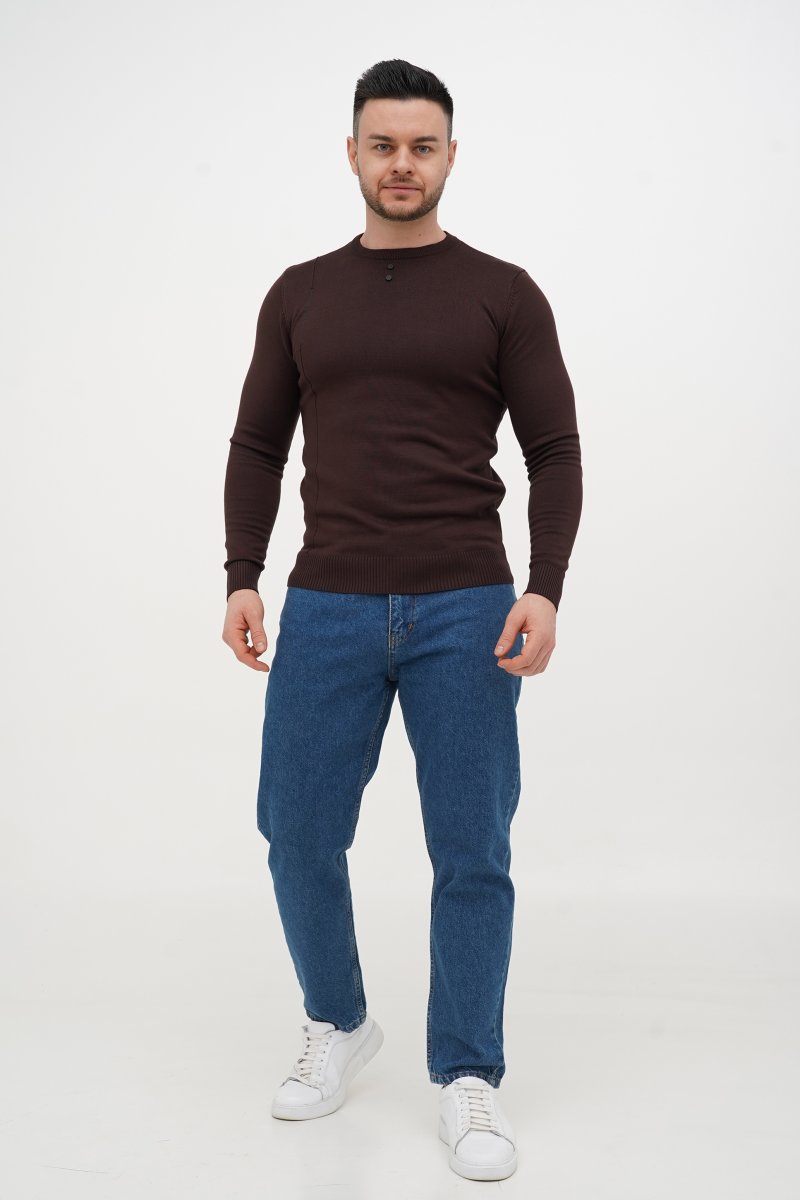 Cветр casual Trend Collection 4306 Коричневий (COFFEE) - Фото 1