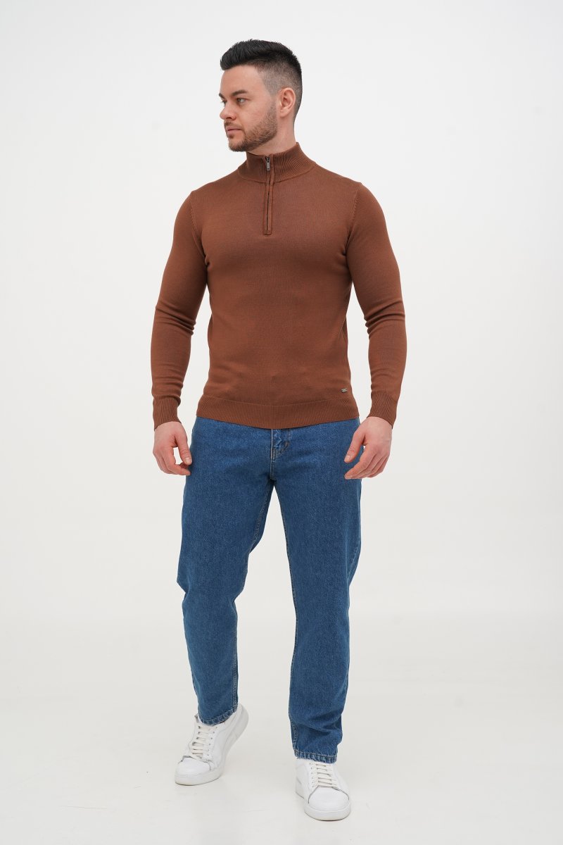 Гольф однотонний замок Trend Collection 10011 Світло-коричневий (967/BROWN) - Фото 