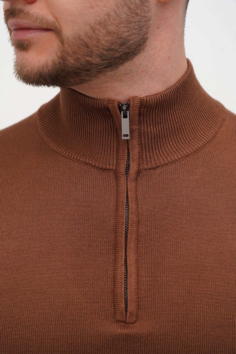 Гольф однотонний замок Trend Collection 10011 Світло-коричневий (967/BROWN) - Фото 6
