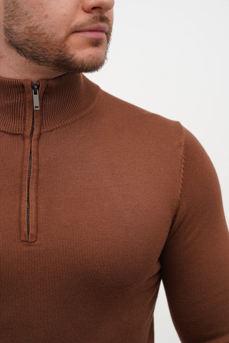 Гольф однотонний замок Trend Collection 10011 Світло-коричневий (967/BROWN) - Фото 7