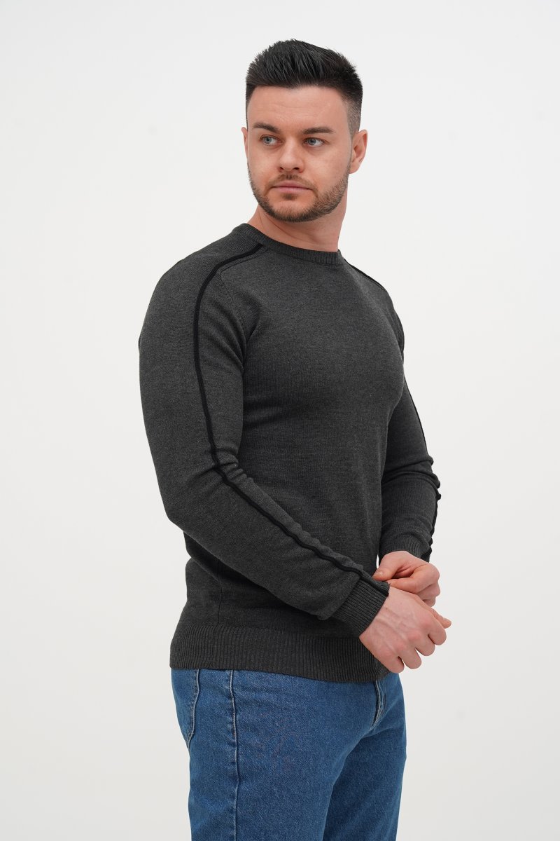 Светр casual Trend Collection 4305 Сірий (GREY) - Фото 5
