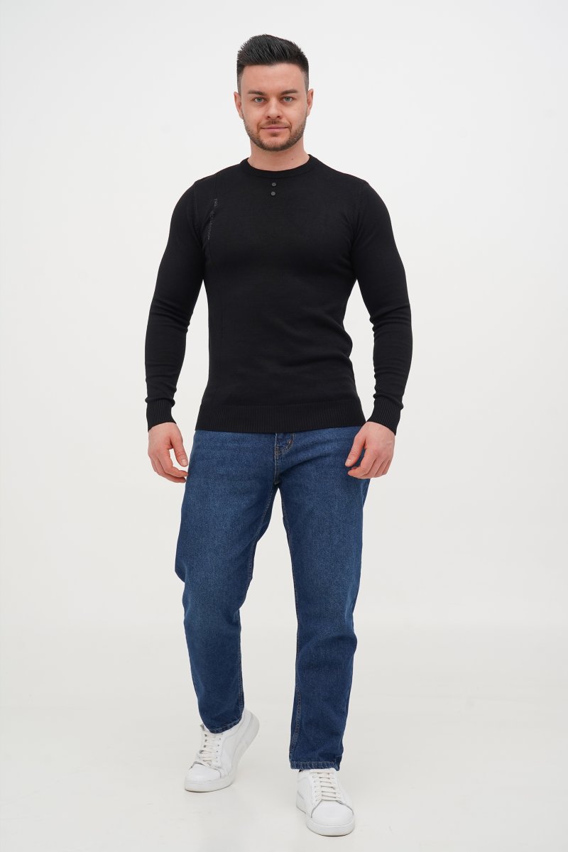 Светр casual Trend Collection 4306 Чорний (BLACK) - Фото 