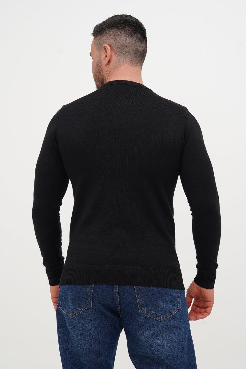 Светр casual Trend Collection 4306 Чорний (BLACK) - Фото 4