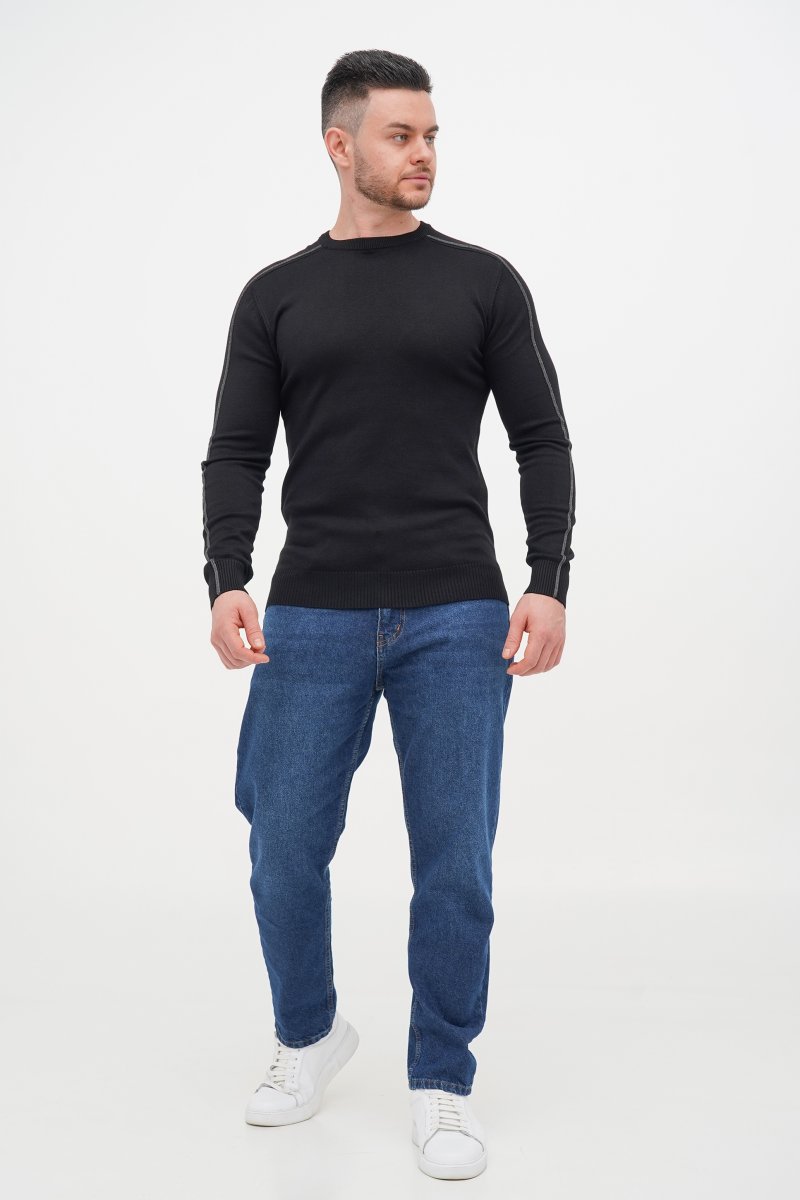 Свитер casual Trend Collection 4305 черный (BLACK) - Фото 1