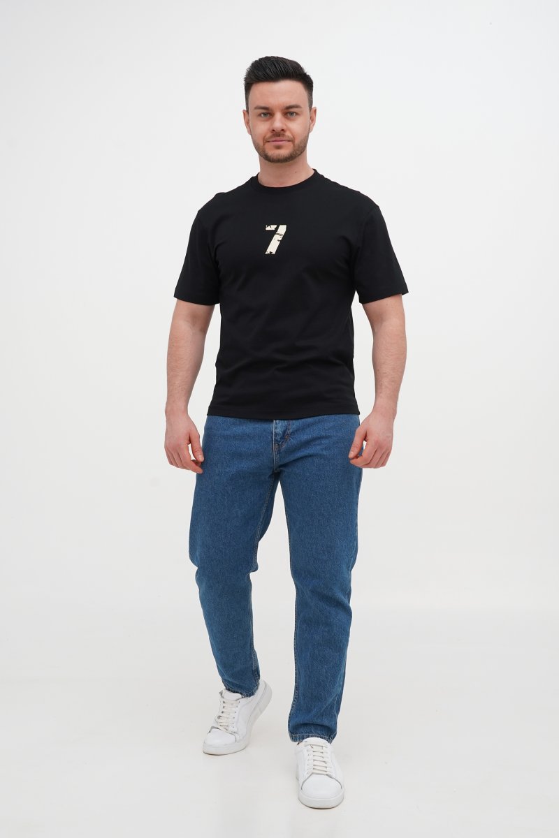 Футболка з принтом Trend Collection 8013 Чорний - Фото 