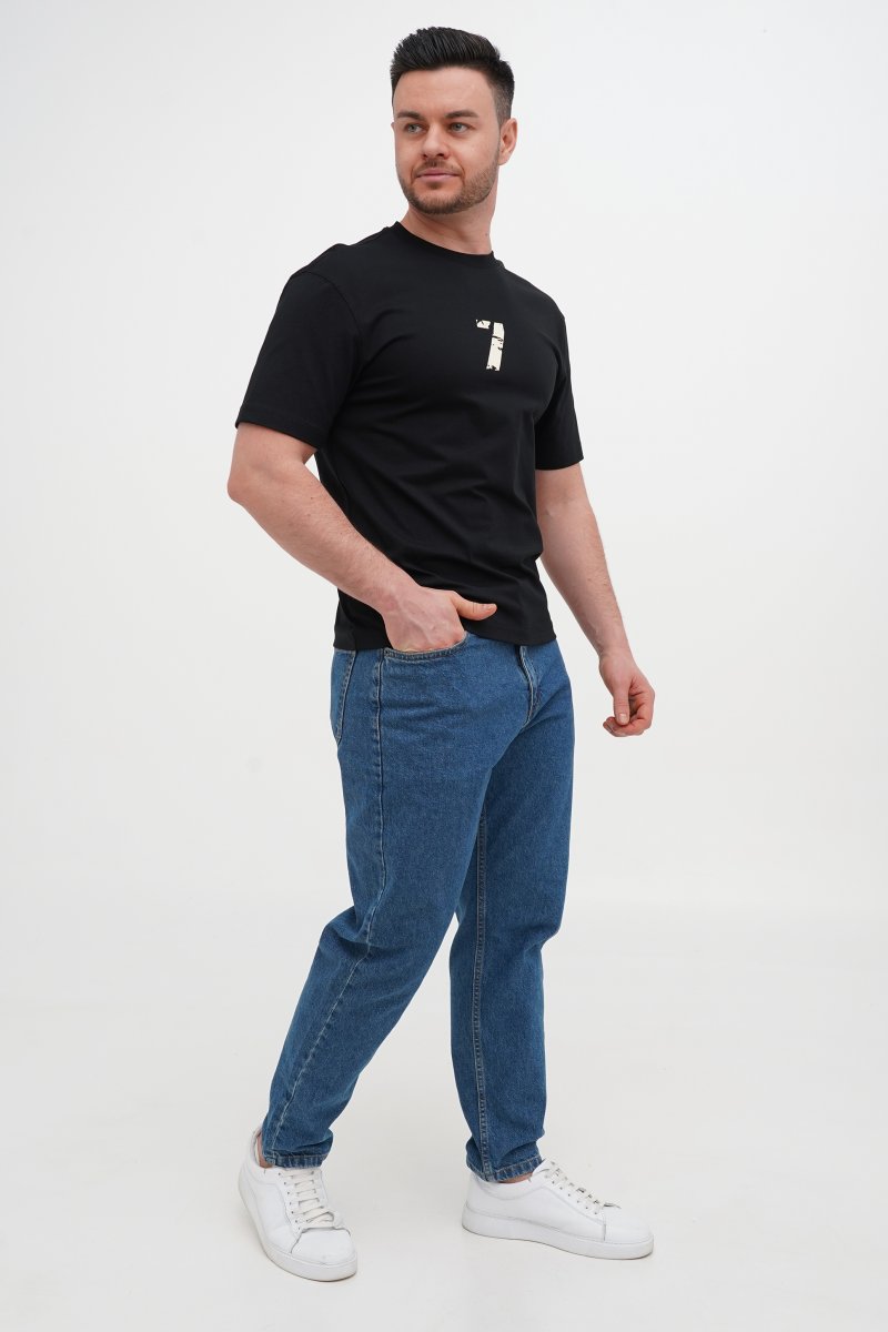 Футболка з принтом Trend Collection 8013 Чорний - Фото 1