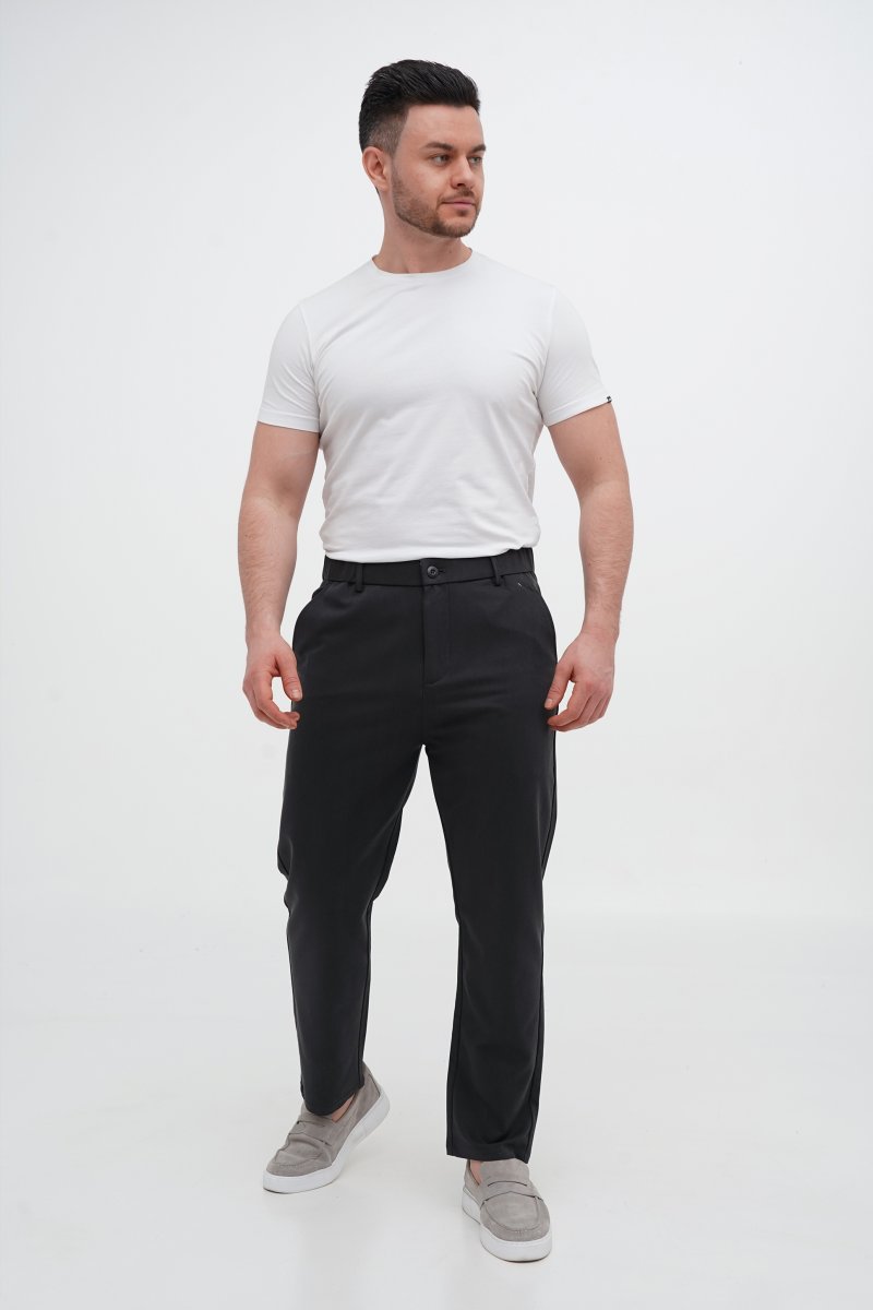 Штани slim fit Trend Collection 370 Темно-сірий - Фото 