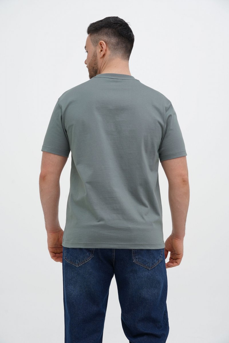 Футболка однотонная Trend Collection 001-1 зеленый (GREEN, цв.30) - Фото 5