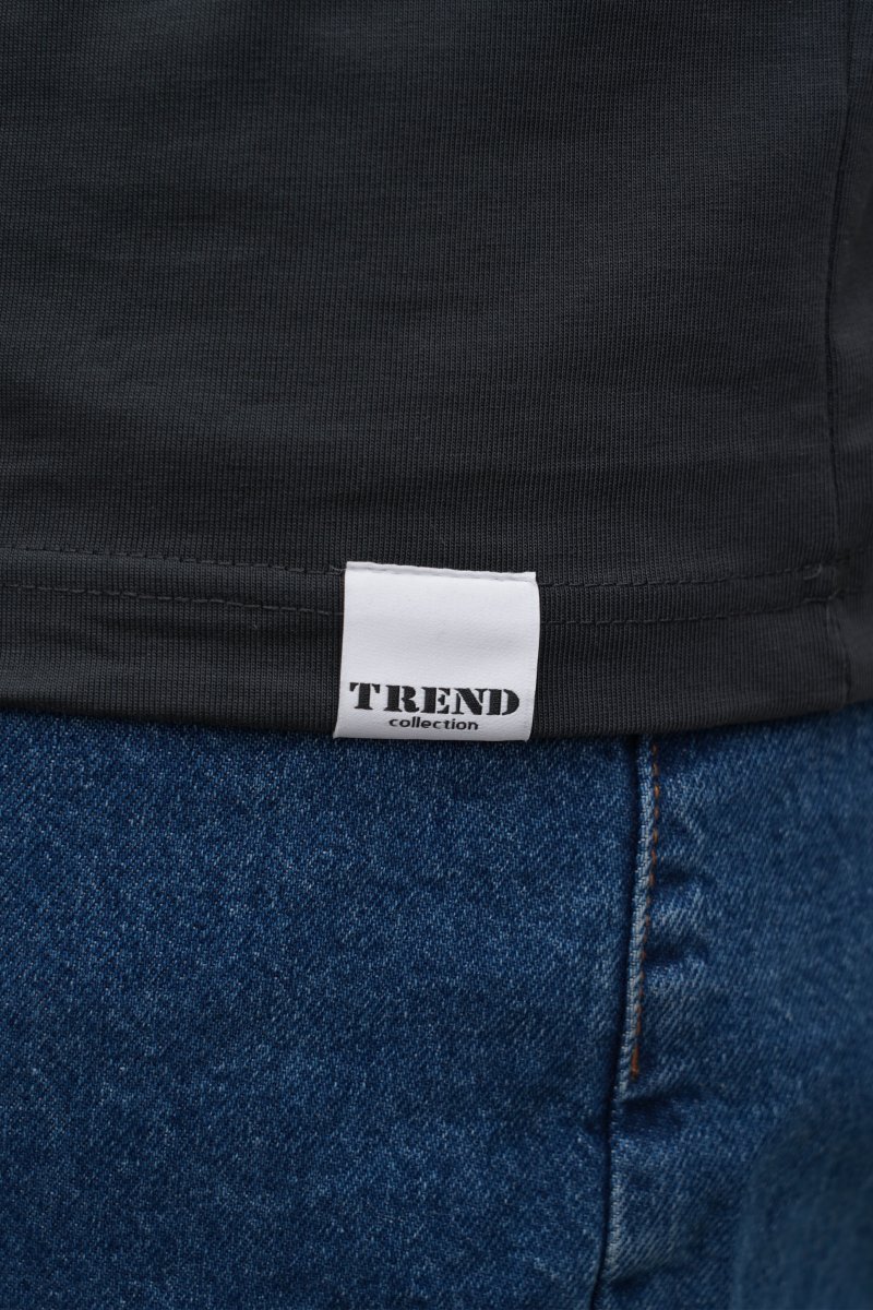 Футболка однотонная Trend Collection 001-1 Темно-серый (D.Грей, кол.13) - Фото 2