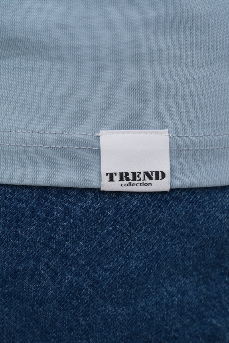 Футболка однотонная Trend Collection 001-1 голубой (SKY BLUE, кол. B2) - Фото 7