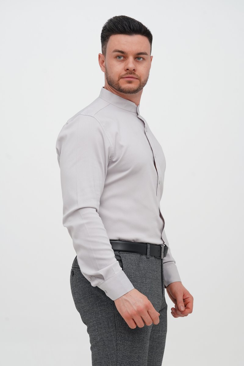 Сорочка на стійку Trend Collection 11162-2 Світло-сірий (V10) - Фото 2