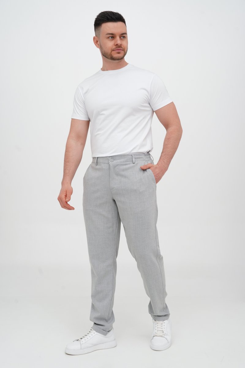 Брюки slim fit Trend Collection 4010 серый (GREY) - Фото 