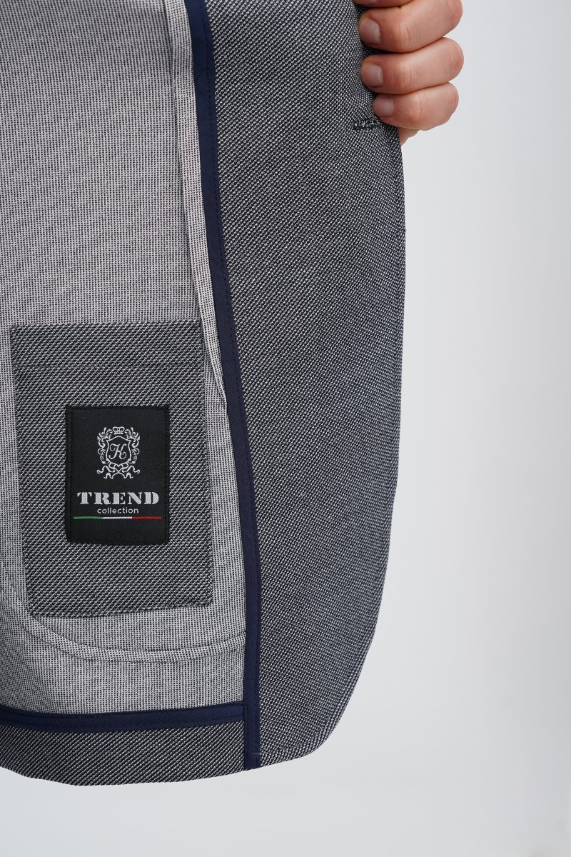 Піджак Trend Collection 50030 Синьо-сірий (NAVY) - Фото 6