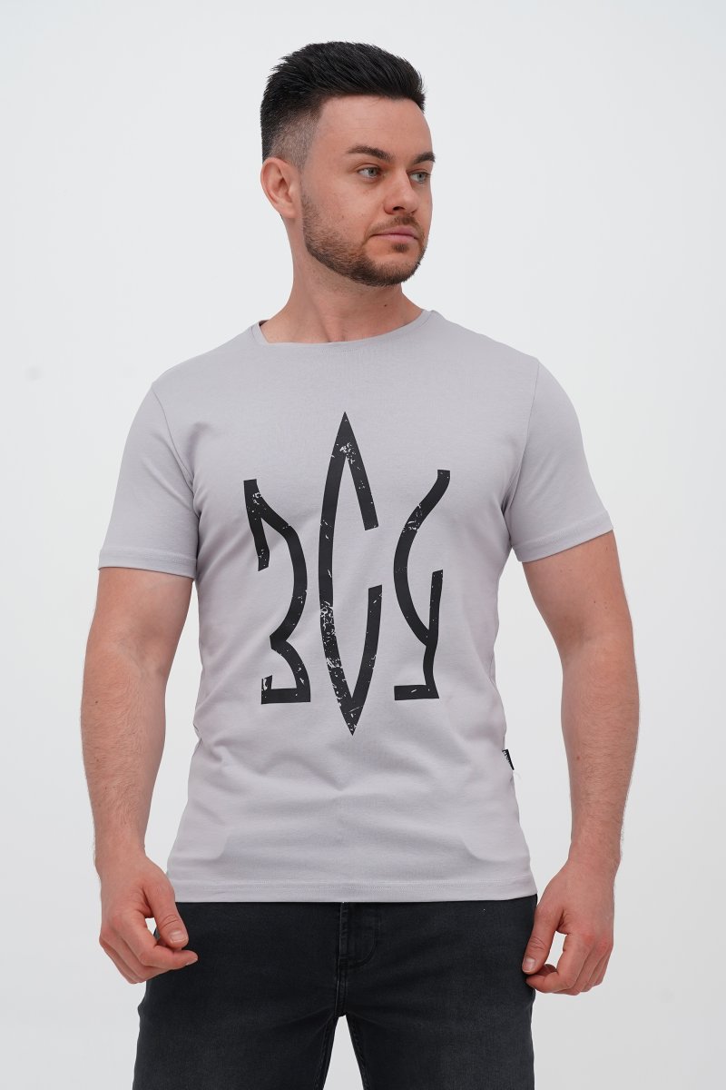 Футболка с принтом Trend Collection 39161 светло-серый (BOYALI GRI) - Фото 2