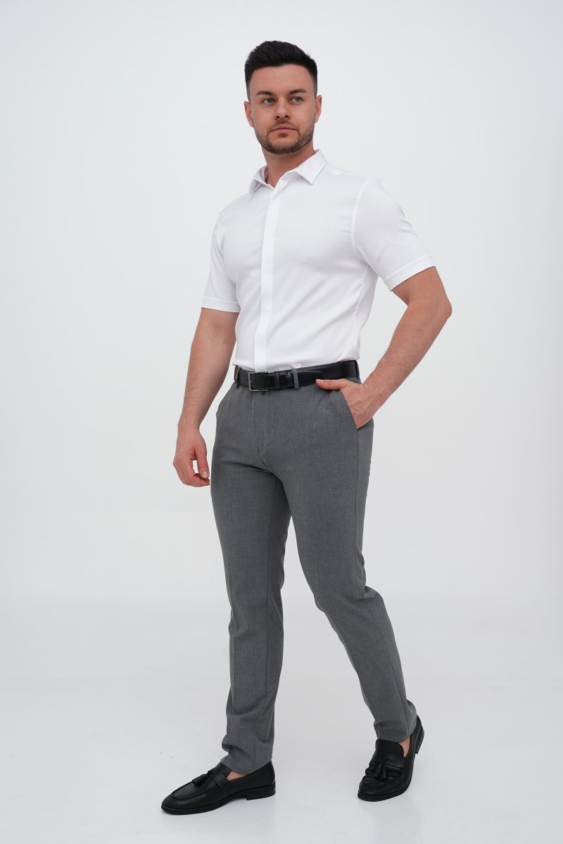 Брюки slim fit Trend Collection 1265 серый (сolor 4) - Фото 1