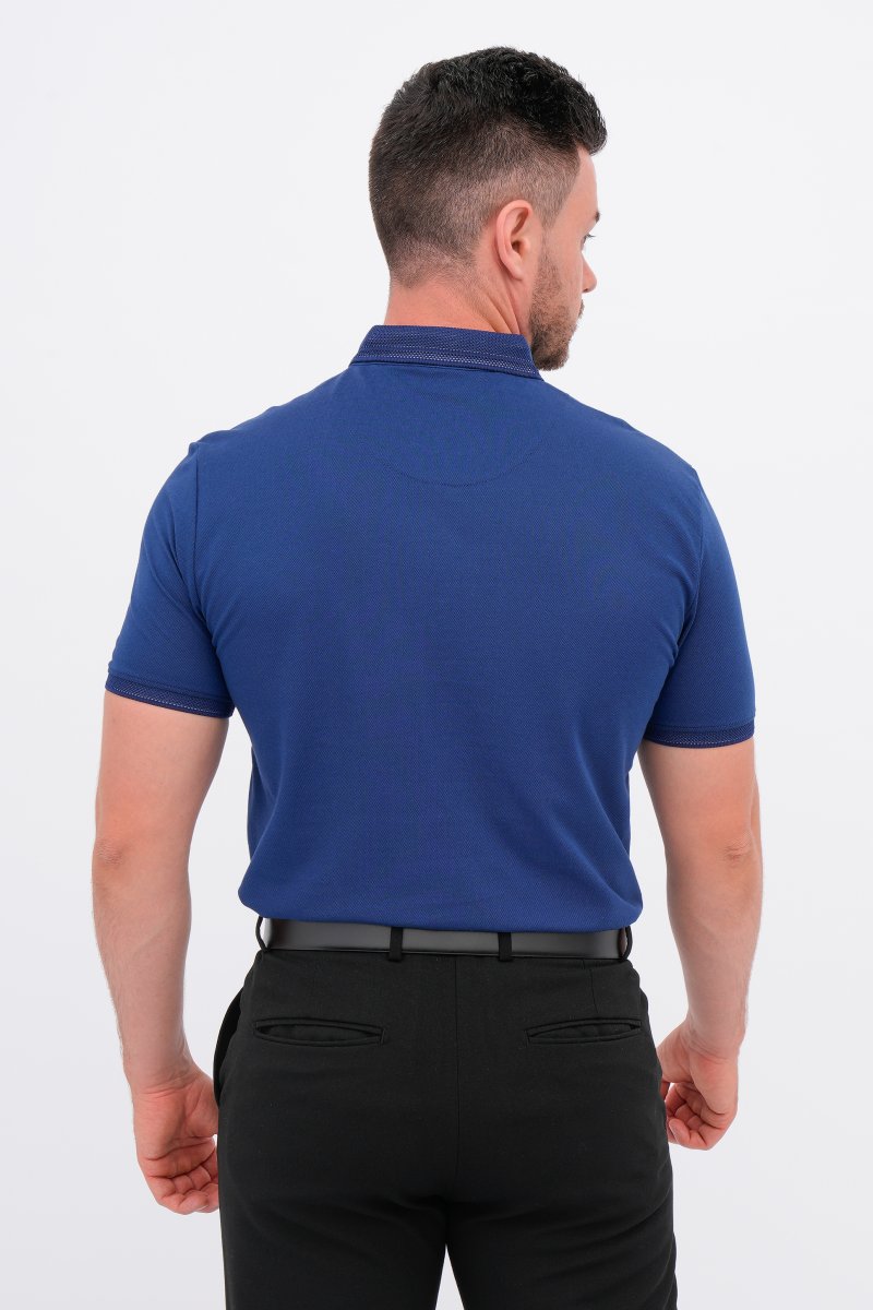 Футболка поло однотонна Trend Collection 22Y1172-1 Індіго (INDIGO) - Фото 4