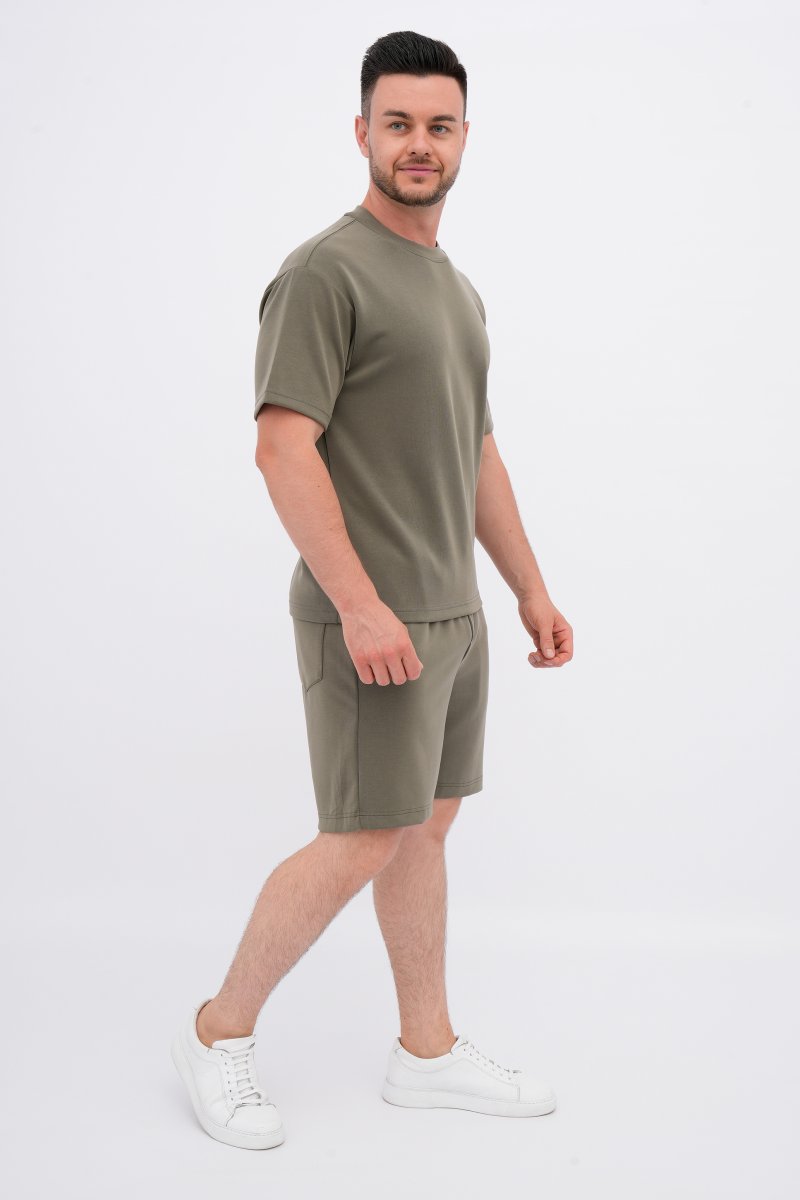 Комплект футболка + шорты Trend Collection 378939 Оливковый (OLIVE GREEN) - Фото 