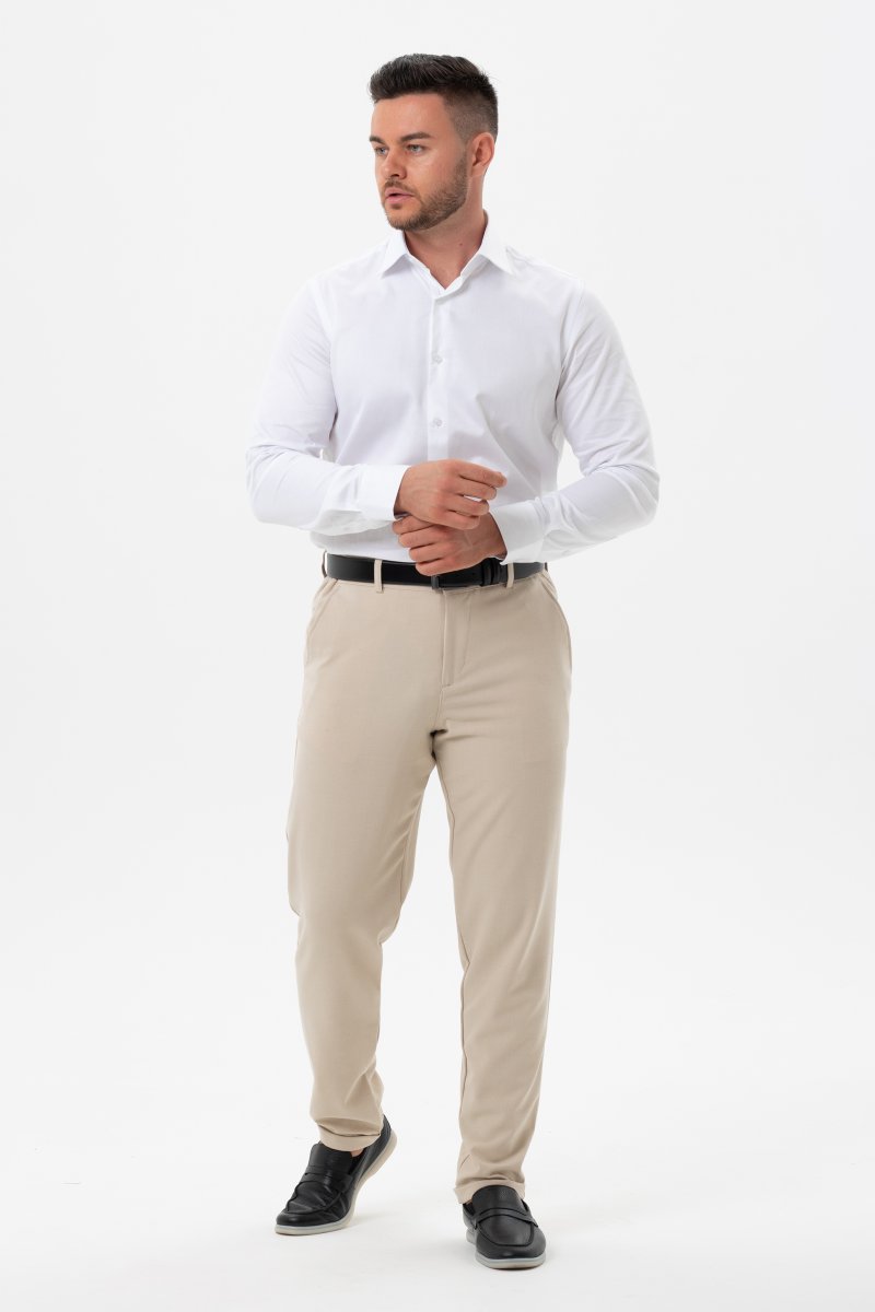 Штани slim fit Trend Collection 4010 Світло-бежевий (TAS) - Фото 