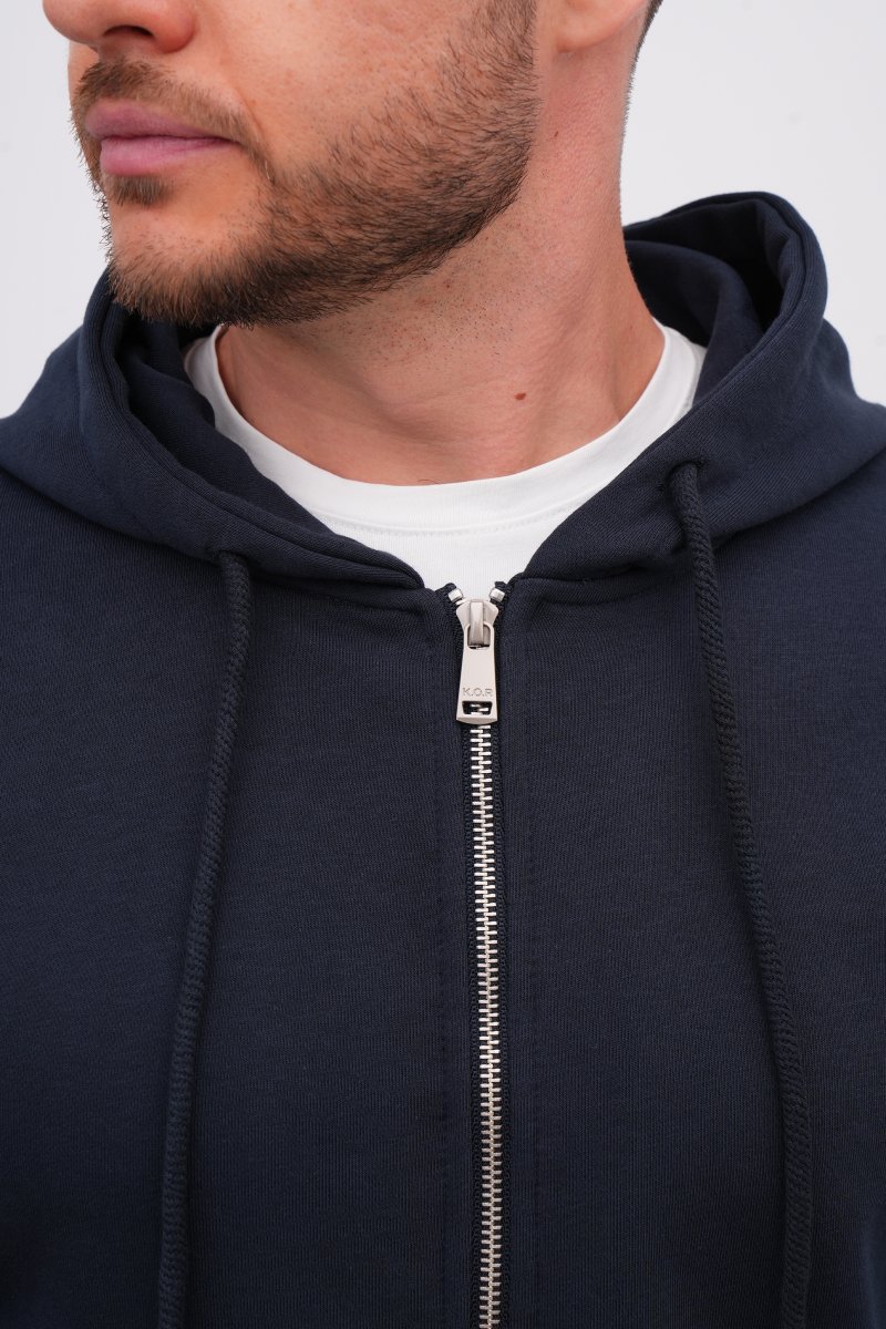 Кофта на замке спортивная K.O.R 704 Темно-синий (№18 navy) - Фото 2