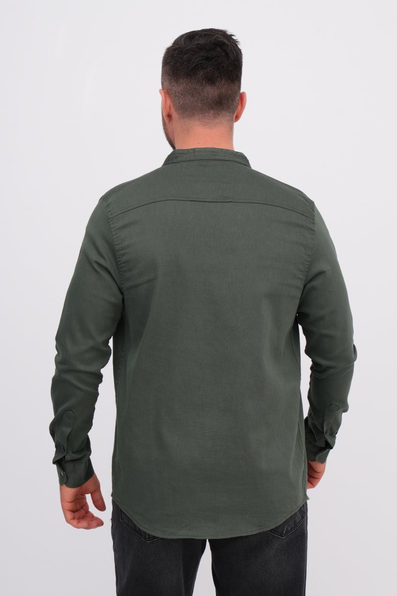 Сорочка джинсова стійка Trend Collection 18307-7 Смарагдовий (ZUMRUT) - Фото 1