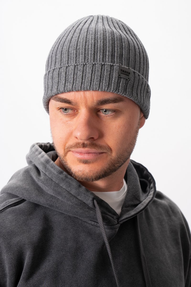 Шапка Trend Collection 14733 Темно-сірий - Фото 