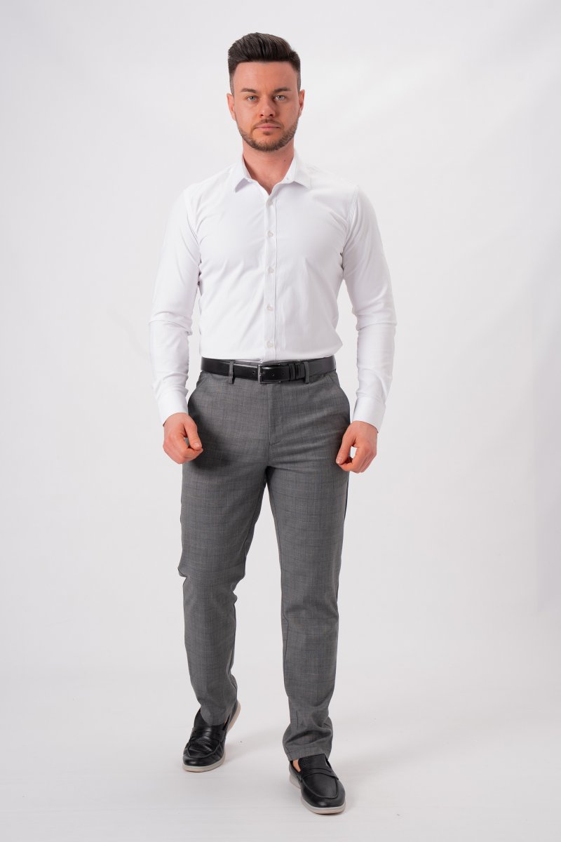 Штани slim fit K.O.R 12671 Cірий (gray) - Фото 