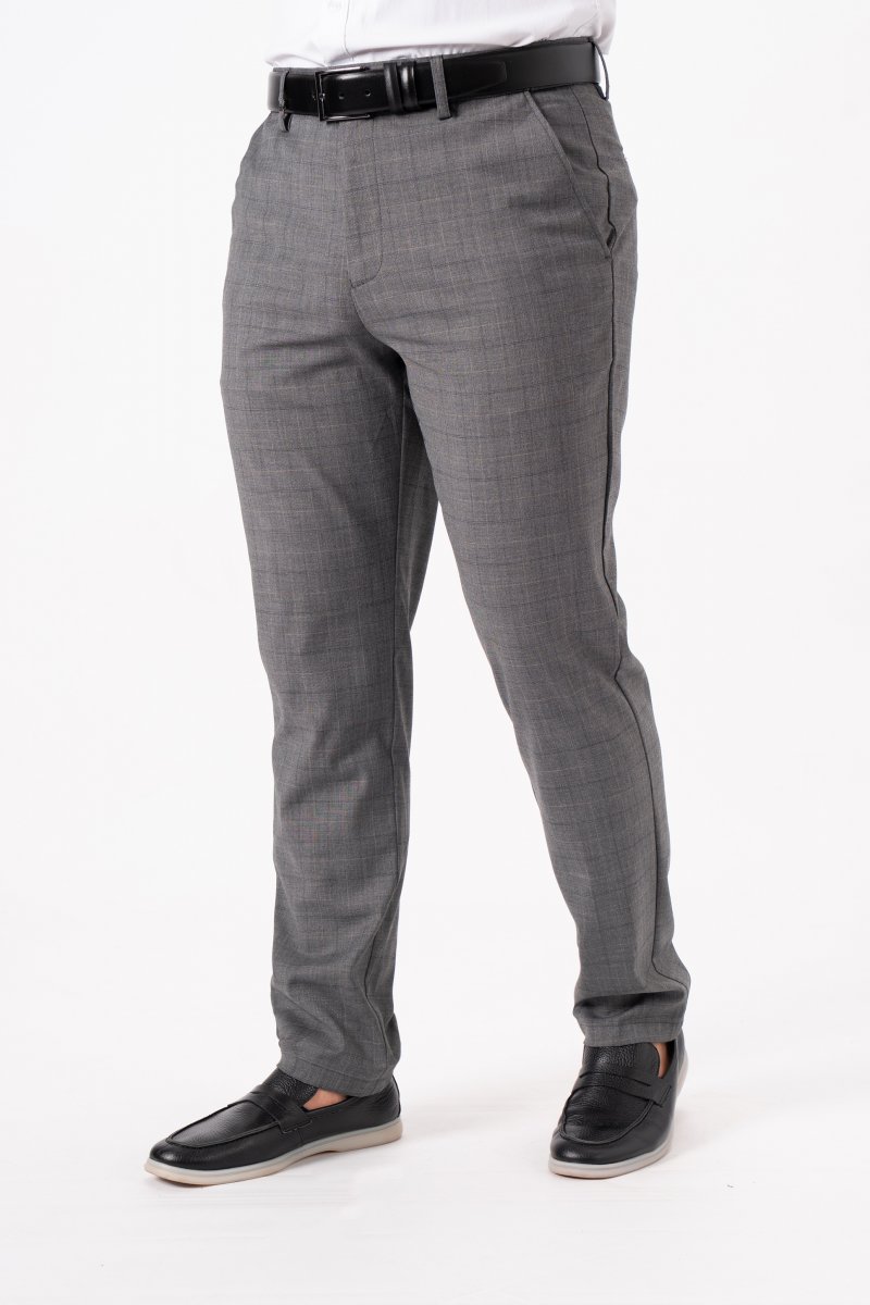 Штани slim fit K.O.R 12671 Cірий (gray) - Фото 2