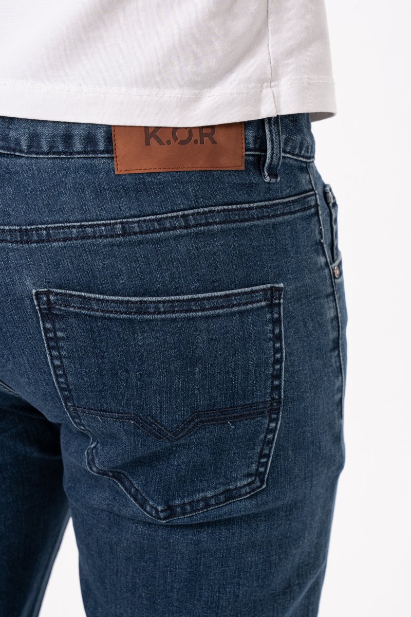 Джинси comfort fit K.O.R 1987 Темно-синій (Blue) - Фото 4