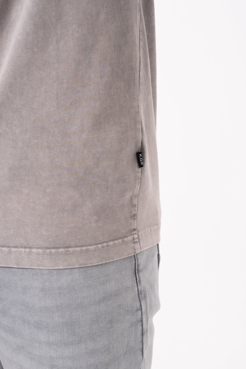 Футболка однотонна K.O.R 579-1 Сірий (GREY) - Фото 2