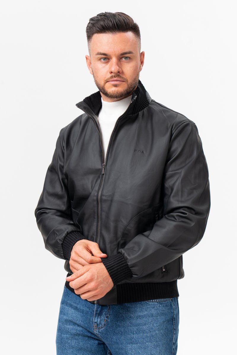 Куртка из экокожи K.O.R 26390 Черный (BLACK) - Фото 4