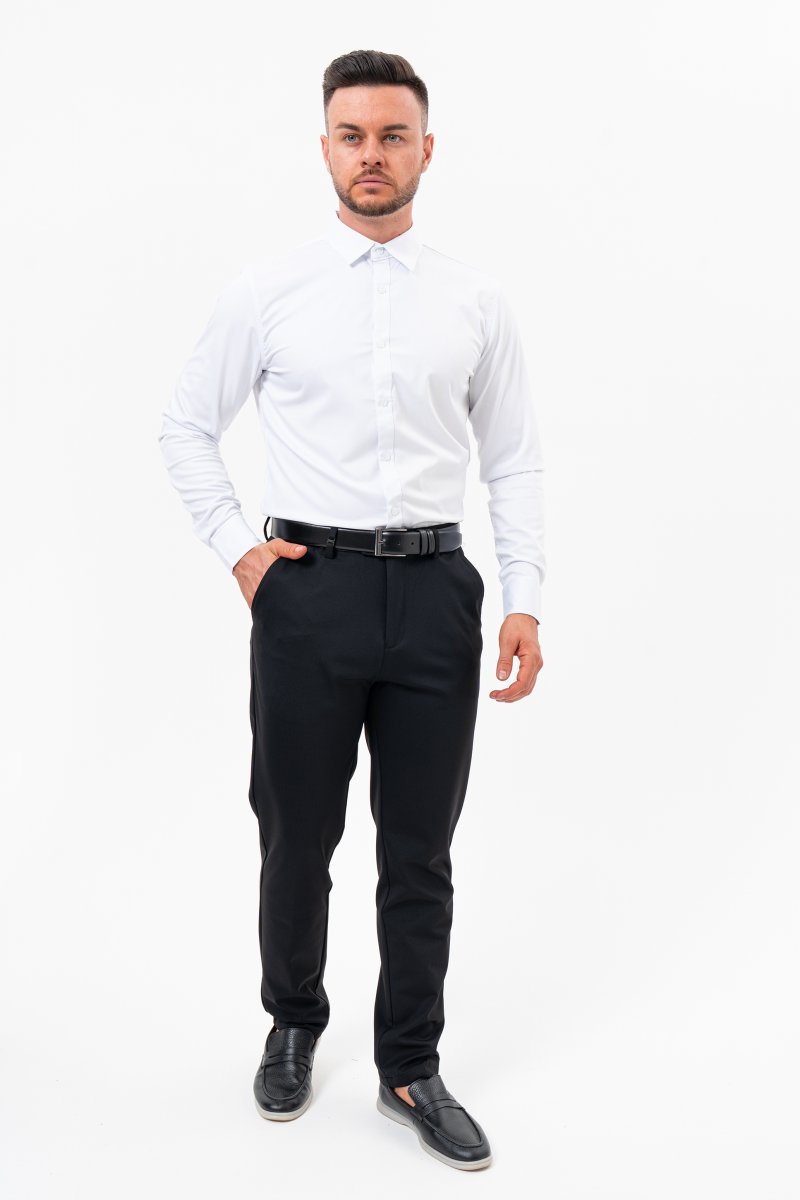 Штани slim fit K.O.R 12656 Чорний (BLACK) - Фото 