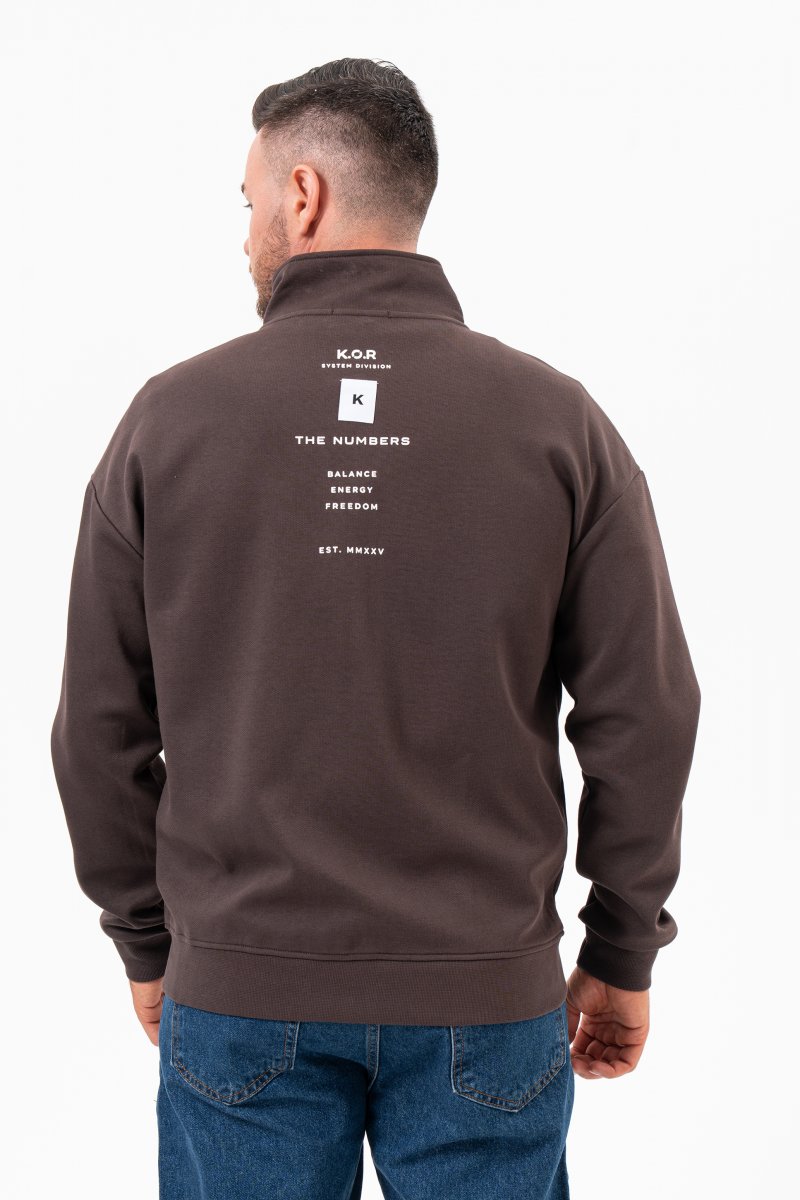 Спортивная кофта на застежке K.O.R 32019 Коричневый (COFFEE) - Фото 2
