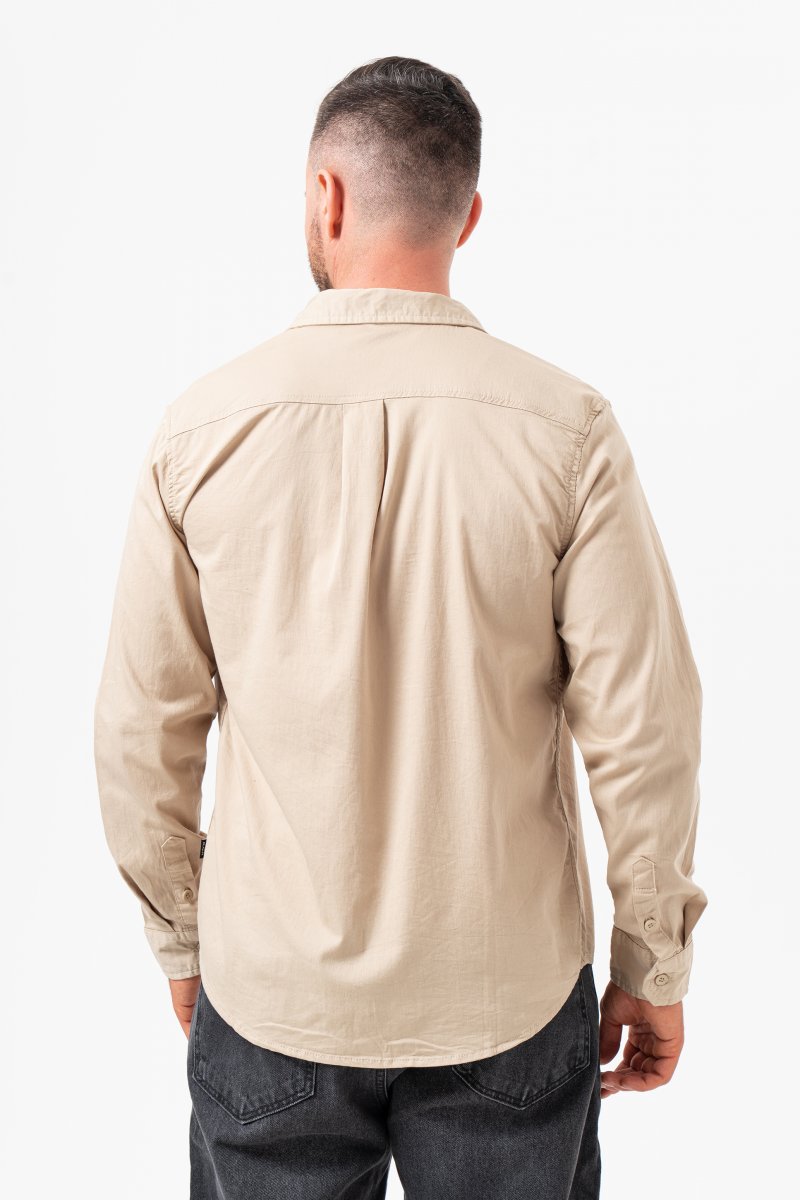Однотонная рубашка K.O.R 3719 Хаки (khaki) - Фото 3