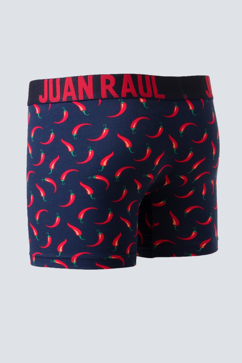 Трусы с принтом Trend Collection JR109 Синий + перец чили - Фото 